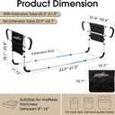 Double Bed Rail for Elderly Adults Safety, Adjustable Bed Assist Rail, Dual Side Bed Rail for Seniors Safety, Under Mattress Bed Guard Rail for Fall Prevention, Fits Twin/Full/Queen Beds