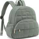 LOVEVOOK Small Backpack Purse for Women, Mini Puffer Backpack with Anti-theft Pocket, Lightweight Quilted Casual Daypack for Daily Work & Travel (Medium, Green)