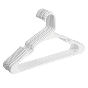Mr. Pen 10 Pack White Plastic Clothes Hangers - Shirt Hangers for Closet