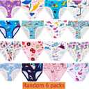 Girls underwear,100% cotton, Toddler underwear girls 3t,2024 Dinosaur,6 - pack