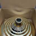 Super Tough Floor Stand Base for Indoor Flagpole - Metallic Gold | Durable ABS Plastic | Fits 1" to 1 1/4" Poles | Unweighted with Fillable Design | Easy Assembly with Elegant Gold Finish