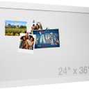 Excello Global Products 24" x 36" White Wood Frame White Corkboard