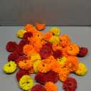 40Pcs 2.75'' Marigold Flowers Heads Bulk, Silk Marigold Artificial Flowers for Diwali Home Decor DIY Wreath Garland Craft Baby Shower Wedding Mexican Party Decoration Halloween New Year DecorMix-1