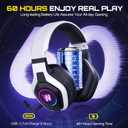 WolfLawS Wireless Gaming Headset for PS5, PC, PS4, 2.4G/Bluetooth Gaming Headphones with Noise Canceling Microphone, USB and Type-C Connector, 7.1 Surround Sound, RGB Lighting, 60H Battery