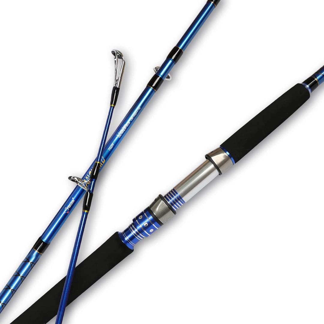 Fiblink 2-Piece Saltwater Spinning Fishing Rod Offshore Graphite Portable Fishing Rod (7 Feet)