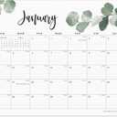 Cabbrix Magnetic Calendar for Refrigerator 2026, Monthly Fridge Calendar Magnet Covering January 2026 to June 2027, 15 x 12 inch, Aesthetic Greenery Design, Easy Organizing