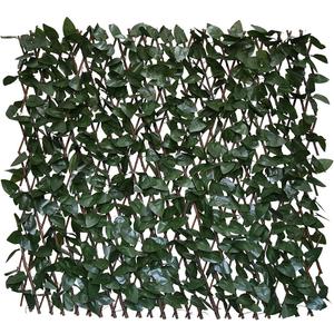 GLANT Expandable Fence Privacy Screen for Balcony Patio Outdoor,Decorative Faux Ivy Fencing Panel,Artificial Hedges (Single Sided Leaves) (4, Dark Green)