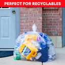 Tasker 95-96 Gallon Trash Bags, (Value Pack 50 Bags w/Ties) Extra Large Heavy Duty Clear Plastic Recycling Trash Bags, 90 Gallon, 95 Gallon, 96 Gallon, 100 Gallon (Clear)
