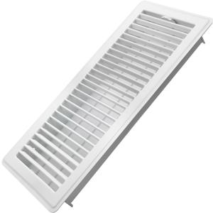 6x14 Inch Floor Vents Heavy Duty Floor Registers, Floor Air Vent Covers for Home Floor Wall Ceiling, Rust Proof Finish Registers Grilles & Vents - White