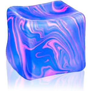 Stress Balls Fidget Toys for Adults Stress Relief, Square Shape Stress Cube Sensory Squeeze Toys, Slow Rising Squeeze Ball for Party Favors Stocking Stuffers (Blue)