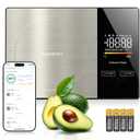 Smart Nutrition Food Scale with App - 1g Precision Digital Kitchen Scale, Tracks Calories & 24 Nutrients, Macros, Fat & Protein for Keto, Fitness & Meal Prep, 11lb/5kg with Tare Function
