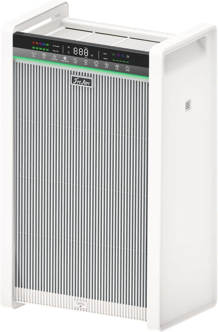 FreAire Air Purifiers for Home Large Room Up to 3,850 Ft, HEPA Air Purifier with Air Quality Monitor, Auto/Sleep/Pet Modes