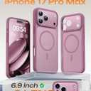 TOCOL for iPhone 17 Pro Max Case, Compatible with Magsafe Charger, Full Camera Protection, Translucent Matte for iPhone 17 Pro Max Phone Case 6.9 inch (Lilac Purple)