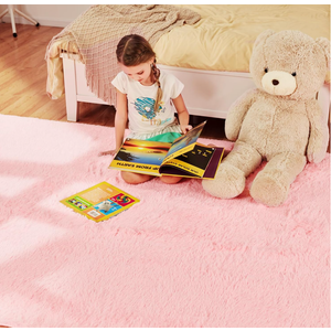 Glamtex 5x8 Fluffy Rugs, Area Rug, Soft and Comfortable, high-Density Sponge Fluffy Carpet, not Easy to Fall Off, Living Room and Bedroom Rug