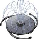 AISITIN Solar Fountain Pump for Bird Bath Upgraded 2024, 3.5W Solar Water Pump DIY Kit with 9.8ft Cord & Multiple Nozzles, Solar Bird Bath Fountain with Wire for Garden, Ponds and Outdoor (Black)
