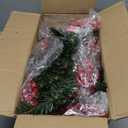 [Timer & 8 Lighting Modes] Set of 6 35.4lnchs Christmas Tree Urn Filler Xmas Trees with Cones, Berries, Battery Operated Christmas Tree with 2Pcs 30 Lights, Outdoor Christmastree for Planter, Porch