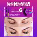 Royaomis 10 Pairs Cat-Eye Magnetic Lashes With Eyeliner, 3D Magnetic Eyelashes Natural Look With Eyeliner, Fake Eyelashes Magnetic