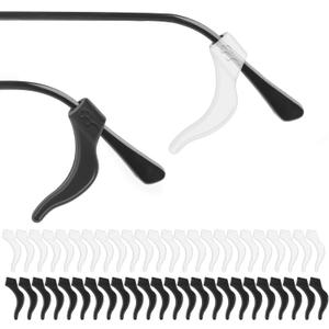 Rindion 24 Pairs Glasses Ear Grip, Silicone Ear Hooks For Glasses With Storage Box for Sports and Work