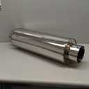 JY Performance 5 inch Muffler Diesel, Muffler 8" x 24" Body 30" Whole Length Straight Through Stainless Steel Welded On Resonator Muffler with Clamp