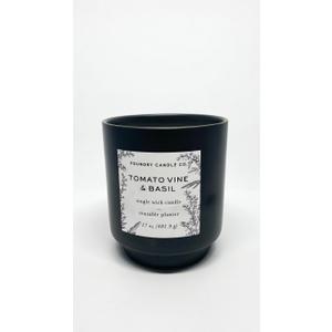 Foundry Candle Co. Tomato Vine & Basil Single Wick Candle in Reusable Planter - 17 oz