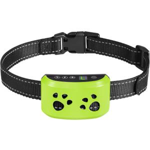 Dog Bark Collar, Svtrat Anti Bark Collars Smart Bark Collar for Small Medium Large Dogs with 4 Training Modes and 7 Level Sensitivity Adjustable (Green)