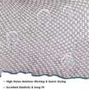 2 x 10 Pairs Thin 4 Color Mixed Grey Blue Yellow Pink No Show Womens Man, Ideal, Breathable liner no slip socks