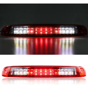 Tresound 3rd Third Brake Light for 1999-2006 Chevy Silverado/GMC Sierra LED Cargo Light High Mount Lamp, Chrome Housing Red Lens