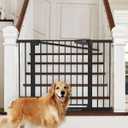 Cumbor 29.7-46" Baby Gate for Stairs, Mom's Choice Awards Winner-Auto Close Dog Gate for The House, Gifts for Mom, Easy Install Pressure Mounted Pet Gates for Doorways, Black