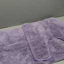 Bathroom Rug Set 2Piece, Thick &Soft Microfiber Shaggy, U Shaped Contour, Machine Washable Bath Mats, Absorbent Bath Rugs, Non-Slip Rubber Backing Bath Mat for Bathroom Floor, Tub and Shower, Lavender, 31x19 Inch