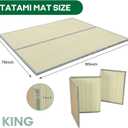 ZonLi Japanese Tatami Mat, Foldable Floor Sleeping Pad Futon Mattress, King