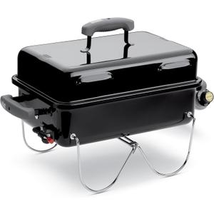 Weber Go-Anywhere Portable Liquid Propane Gas Grill for Travel and Camping, 1 Burner, Black