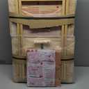 Amazon Basics Classic Foldable TV Dinner Tray Table with Storage Rack, 14.6 L x 19 W x 26 H inch, Natutral, 4-Pack