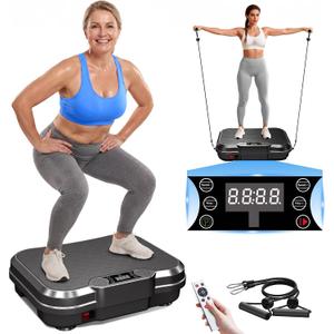 AoraPulse Vibration Plate for Lymphatic Drainage with 9 Programs 250 Speeds | Vibrating Plate Exercise Machine Weight Loss, 400 Lbs Capacity Full Body Workout Shake Plate for Home Women Men