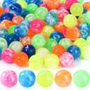 100 Pcs Mini Bouncy Balls Marbleized Bouncing Balls Bulk 1 inch Rubber High Bouncing Ball for Birthday Party Favors and Carnival Prizes Vending Machines Fillers Gift Bag Fillers (Marbleized)