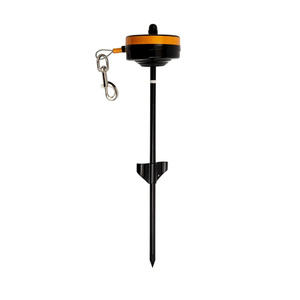 Lixit Bracket Mount and Stake Retractable Leash Tie Outs for Dogs (Stake, Small)