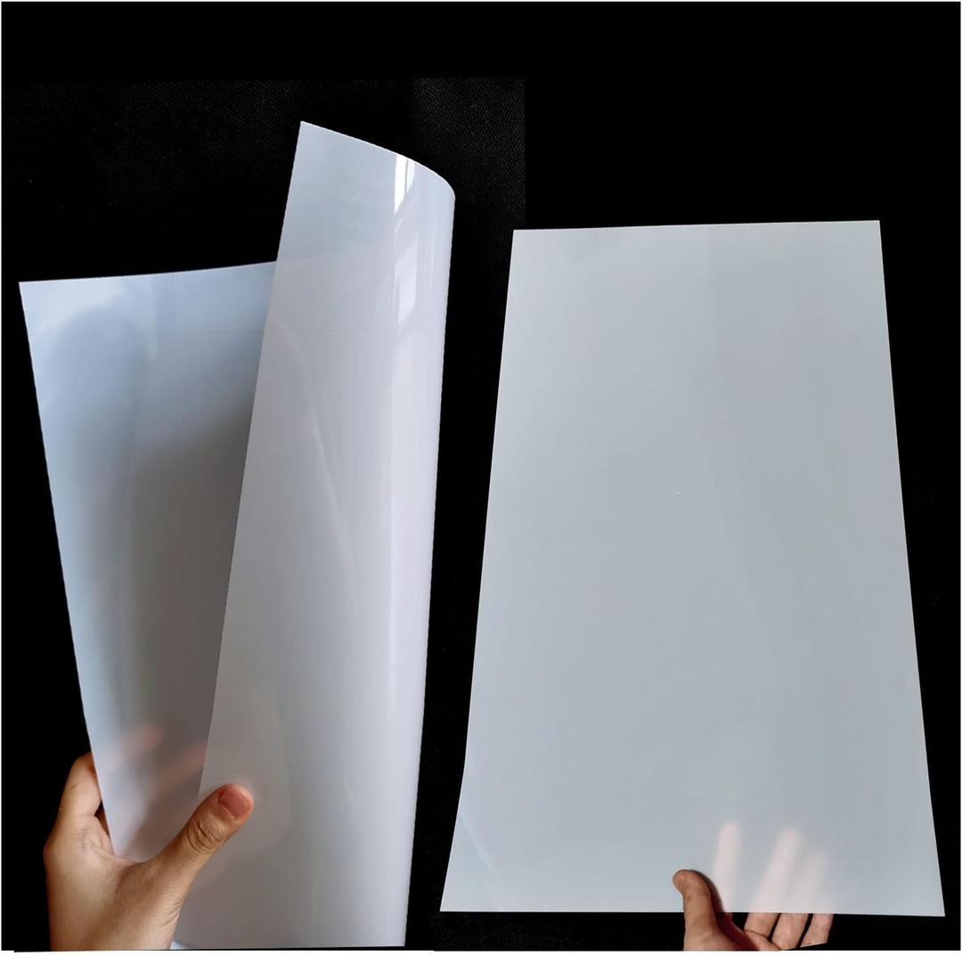 10 Pack 7.5 Mil Blank Stencil Sheets 12 x 24 inch Mylar Sheet Milky Translucent PET Blank Stencil Making Sheet Blank Mylar Templates for DIY Art Craft, Cricut, Silhouette, Template Material
