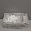 Criusia 12 Pack Large Clear Plastic Drawer Organizer Trays | MULTI-USE Acrylic Drawer Storage for Kitchen, Bathroom, Makeup, Office, School, Undies | College Dorm Room, Home Apartment Essentials