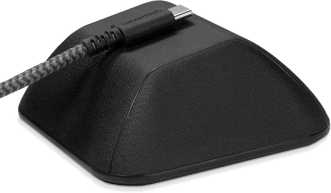 Smartish Magnetic Cord Holder - Cable Wrangler Organizer with Magnet Clips for Charger Management on Desktop, Nightstand for USB-C + Lightning - Black Tie Affair (Medium)