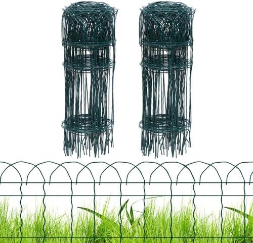 PROWORX 1 Roll Green Garden Fence Border, 14 in x 40 ft Metal Folding Fence Wire Roll Garden Border Edging, Garden Fence Roll Flower Bed Fencing for Outdoor Yard 1 Roll