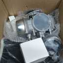 YFM660 Carburetor Carb With Oil Filter & Spark plug Compatible with 2002-2008 Yamaha Grizzly 660 4-Stroke Engine Replace PD42J 1UY-14451-00-00