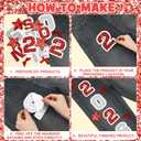 20 Pcs Senior Class of 2026 Glitter Jeans Patches with Sequined Bow Five Pointed Star Decorations Senior DIY Iron on Letters 2026 Craft Stickers for Jeans Gown Jackets(Red)