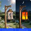 Homemory Hanging Solar Lanterns Outdoor Waterproof, Solar Hummingbird Lights with LED Flickering Flameless Candles, Gifts for Women Mom, Outside Lantern Decoration Garden,Yard,Patio,Lawn