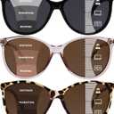 YUKANG 3 Packs Progressive Multifocal Sunglasses for Women Men, Multifocus Sun Readers Outdoor Reading Sunglasses Women's with UV400 TBLBrown 1.5
