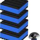 4 Pack Anti Vibration Pads for Washing Machine 2"x2"x7/8", Sound Isolation Vibrating Pad Ribbed Rubber Damping Mat EVA Center for Air Compressors, Conditioner, Treadmill, HVAC Washer Dryer