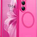 CANSHN Designed for Samsung Galaxy S26 Plus Case (6.7 inch), Upgraded [Full Camera Protection] [Compatible with Magsafe] [Translucent Matte] Shockproof Protective Phone Cover, Hot Pink