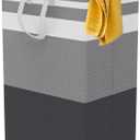 75L Large Laundry Hamper with Handles, Dirty Clothes Hamper for Bedroom Waterproof, Freestanding Tall Laundry Basket Waterproof, Hamper for Bedroom, Bathroom, Dorm, Toys Storage (Stripes, 2 × 75L)