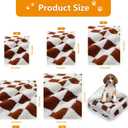 Waterproof Pet Blanket,Dog Bed Covers Small Throw for Puppy Cats Stylish Jacquard Pets Couch Sofa Furniture Protection Washable Reversible Covers (Coffee Check,XS)