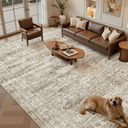 Soalmost Washable Area Rug 8x12 Large Soft Brown Rugs for Living Room
Vintage Non-Slip Carpet for Dining Bedroom, Stain Resistant Low Pile Foldable Lightweight Floor Mat Under Table Home Decor