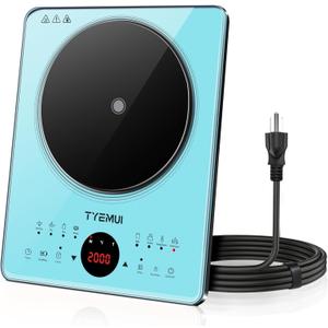 Portable Induction Cooktop for Cooking, 2000W Induction Burner Electric Hot Plate Single Burner, Watts  Adjustable, Large 8in Heating Coil