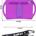 TOPESCT Kids Case for 11" iPad (A16) 11th Gen 2025,10.9" iPad 10th Gen 2022 - Made of Kid-Friendly Silicone, with Built-in Screen Protector, Shockproof Handle Stand Case (Purple)